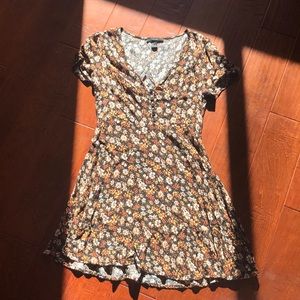 Floral printed fall dress